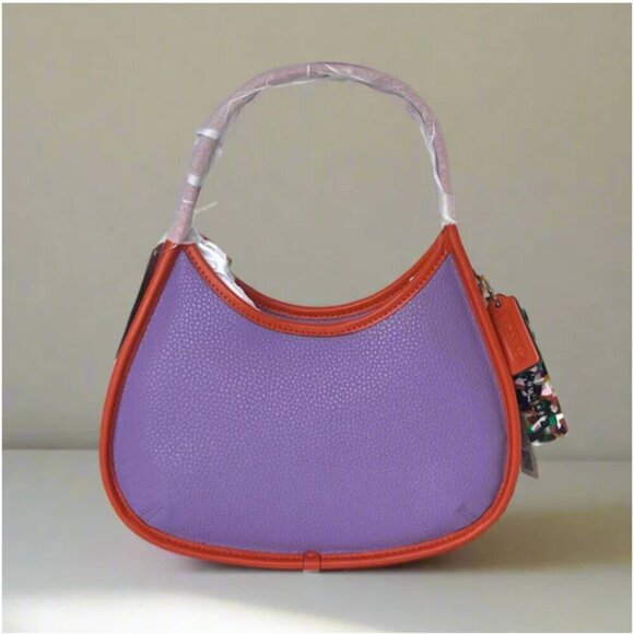 Coachtopia Handbags - Coach Ergo Bag Coachtopia Purple Shoulder Bag 90s Leather CK112 Iris Sun Orange